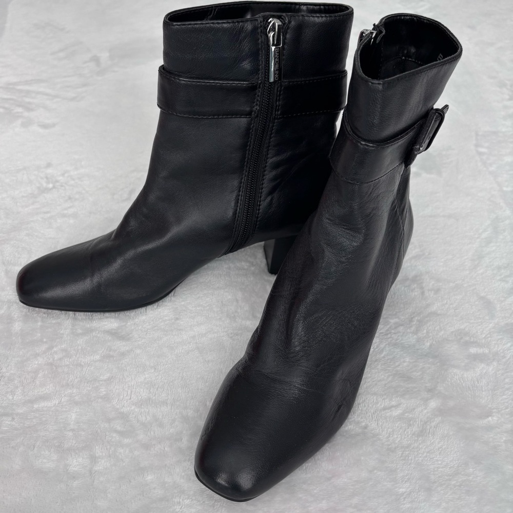 Bandolino Demelza Black Genuine Leather Boots--6.5